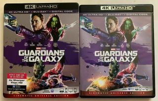 Marvel Guardians Of The Galaxy 4k Ultra Hd Blu Ray 2 Disc,  Rare Oop Slipcover