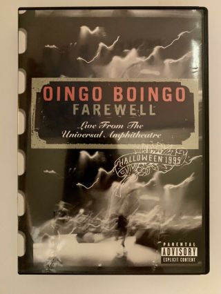 Oingo Boingo - Farewell (dvd,  2001) Oop Htf Rare