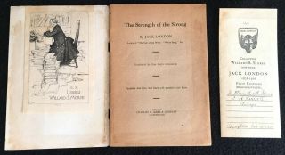 Jack London 1911 The Strength Of The Strong Rare Booklet Willard S Morse