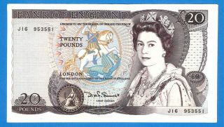 Great Britain 20 Pounds (nd) Series J16953551 Rare
