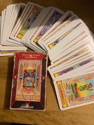 Rare 1997 Diamond Tarot Agm Agmuller Vintage Tarot Cards Rider - Waite 78 Cards