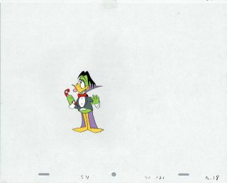 Rare Cosgrove Hall Count Duckula Animation Cel And Matching Drawing