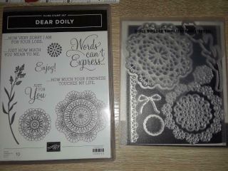 Stampin Up Dear Doily Stamp Set And Doily Builder Dies Bundle Rare Htf Cards