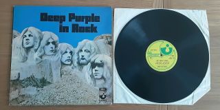 Deep Purple In Rock - Rare Uk Harvest 12 " Vinyl Lp Gf Sleeve