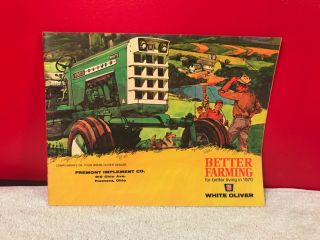 Rare 1970 White Oliver Tractor Farm Dealer Advertising Brochure