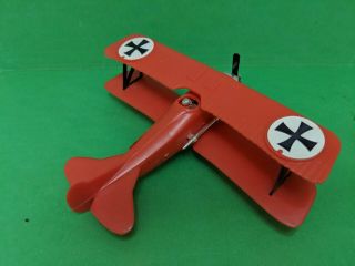 Vintage Remco W W 1 German Red Airplane Toy Soldiers,  Very Rare,  Biplane