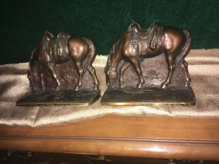 Rare Solid Bronze Judd Horse Bookends