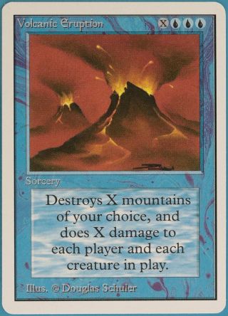 Volcanic Eruption Unlimited Nm Blue Rare Magic Mtg Card (id 91254) Abugames