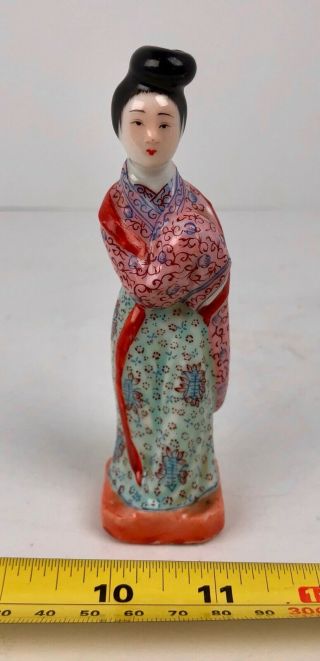 Antique Chinese Statue Woman Hand Painted Signed China
