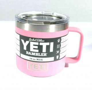 Yeti Rambler 14 Oz Rambler Mug Harbor Pink Rare Limited Edition
