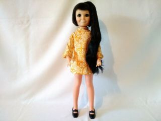 Vintage 1969 Ideal Tressy Doll Dress,  Panties,  Shoes Black Grow Hair