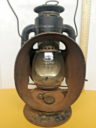 D & H Railroad Dietz Ideal Inspector Lamp / Lantern Vesta York Usa Rare