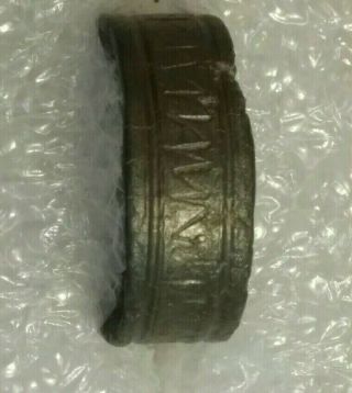 Ancient Viking Old Copper Ring With An Ornament Rarity 12 - 13 Century.