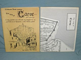 Midkemia Press 1st Ed D&d Aid - The City Of Carse (rare With Map And Exc)