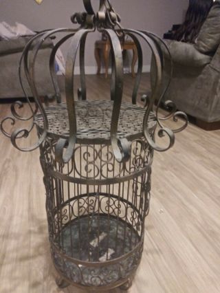Antique Cast Iron Bird Cage