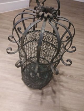 Antique Cast Iron Bird Cage 2
