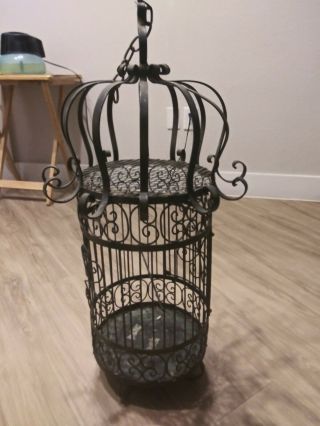 Antique Cast Iron Bird Cage 3