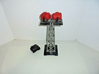 Marx Rare Red Double Light Tower And Illuminated Marx Bumper Both Order