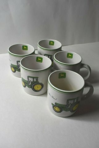 Set Of 5 John Deere Gibson Coffee Mug Cup Nothing Runs Like A Deere Rare