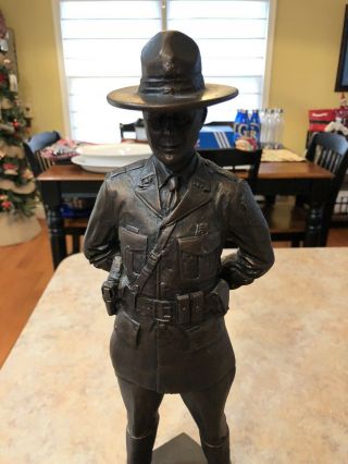 Rare Limited Edition Bronze Delaware State Police Trooper Statue
