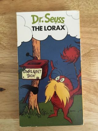 Playhouse Video - Dr.  Seuss The Lorax - Vhs Rare