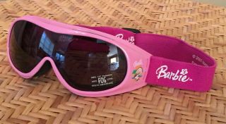 2007 Mattel Youth Pink Snow Goggles Anti Fog Lens 100 Uv Protect Barbie Rare