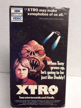 Xtro 1982 Vhs Ultra Rare Cult Horror Sci - Fi Hbo Cannon Video