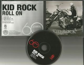 Kid Rock Roll On 3trx W/ Rare Edit & Radio Version Promo Dj Cd Single 2008 Usa