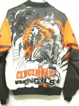 Rare Vtg Cincinnati Bengals Chalkline Fanimation Jacket Medium Tiger Starter Nfl