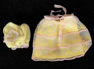 Vintage Francie Doll Outfit Clothes Pink And Yellow Baby Doll Pajamas 1965
