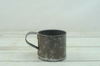 Antique / Vintage Tin Cup Mug Cowboy Coffee Cup Kgs4