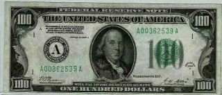 1928a $100 U.  S.  Federal Reserve Note Boston - Rare &