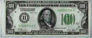 1928h $100 U.  S.  Federal Reserve Note St.  Louis - Rare &