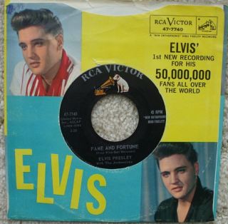 Elvis Presley - Stuck On You / Fame And Fortune - Usa 45,  Rare Ps