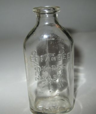 Antique Effanbee Dy - Dee Doll Baby Glass Bottle 1 Oz Pat’ D