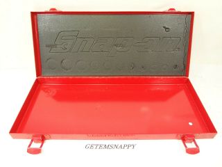 Vintage Snap On Red Metal Tool Storage Case For Ratchet Socket SM9642 RARE 2
