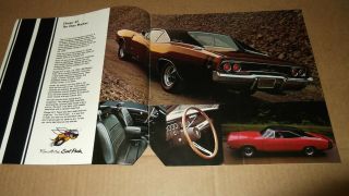 Rare - 1968 Dodge Scat Pack Charger R/t Coronet Rt Dart Gts Dealer Brochure 70