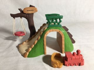 Calico Critters/sylvanian Families Vintage Baby Playground Slide Swing Train