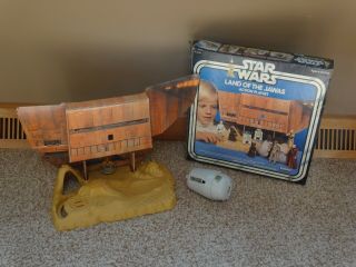 Vintage 1977 Star Wars Land Of The Jawas Playset W/ Box - Rare By Kenner