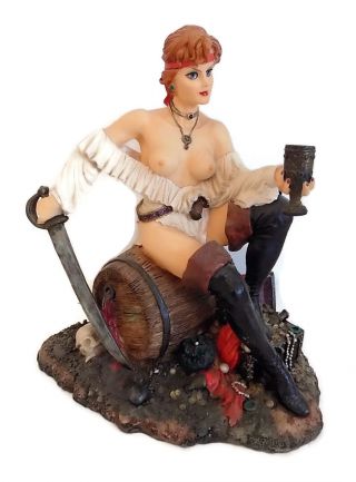 Rare Myths & Legends Sexy Pirate Girl Named Savannah With Sword And Skulls 1999