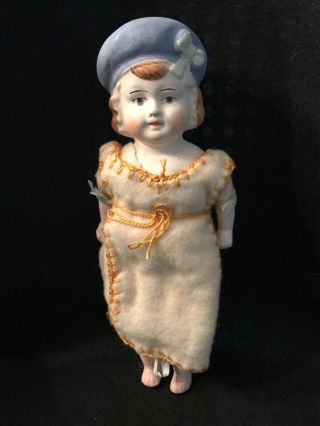 Antique German Paper Mache Doll 8.  5” Marked Germany