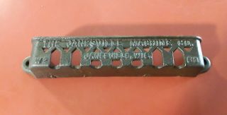 Rare Janesville,  Wisconsin Machine Co.  Cast Iron Implement Tool Box