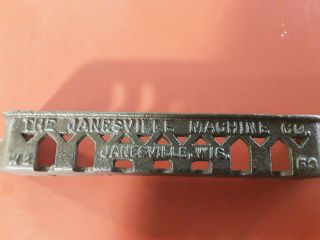 RARE Janesville,  Wisconsin Machine Co.  Cast Iron Implement Tool Box 2