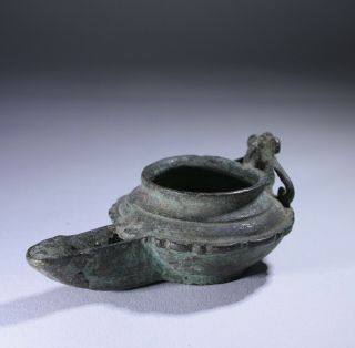 Antique Bronze Oil Lamp Antique South East Asian Majapahit