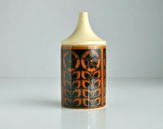 Hornsea Gourmet 66 Vinegar Bottle.  Brown 1960s Pottery.  Rare Retro Cruet.