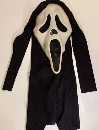 Vintage Ghostface Scream Halloween Mask Rare Easter Unlimited 9206 Tag