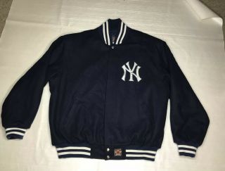 Euc York Yankees Jh Design Jeff Hamilton Wool Jacket Made In Usa Sz 2xl Rare