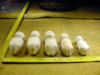 5 x excavated vintage unpainted bisque doll body age 1890 Hertwig Art 14093 2