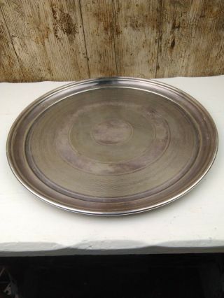 Heavy 1kg Silver Plate Enginged Walker & Hall 14” Tray Needs Polishing