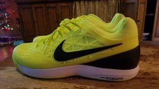 Nike Zoom Cage 2 Volt Green/black/white - Size 12.  5 Rare/oop Neon 705247 - 702